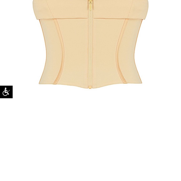 Yellow fold over corset M - Picture 4 of 6